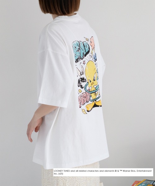 TWEETY(トゥウィーティー)の「【TWEETY】カジュアルロゴTシャツ(Tシャツ/カットソー・レディース・ブラック系2/ブラック系1/ホワイト系2/ホワイト系1・M)」の12枚目の写真