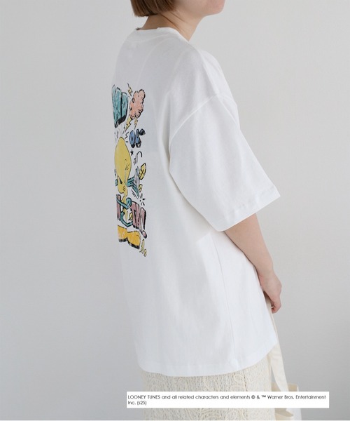 TWEETY(トゥウィーティー)の「【TWEETY】カジュアルロゴTシャツ(Tシャツ/カットソー・レディース・ブラック系2/ブラック系1/ホワイト系2/ホワイト系1・M)」の13枚目の写真