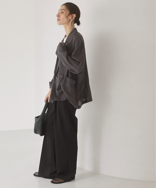 ANGIE（アンジー）の「シアー ジャケット（テーラードジャケット・レディース・ブラウン/ダークグレー/ライトグレー/ブラック・FREE）」の22枚目の写真