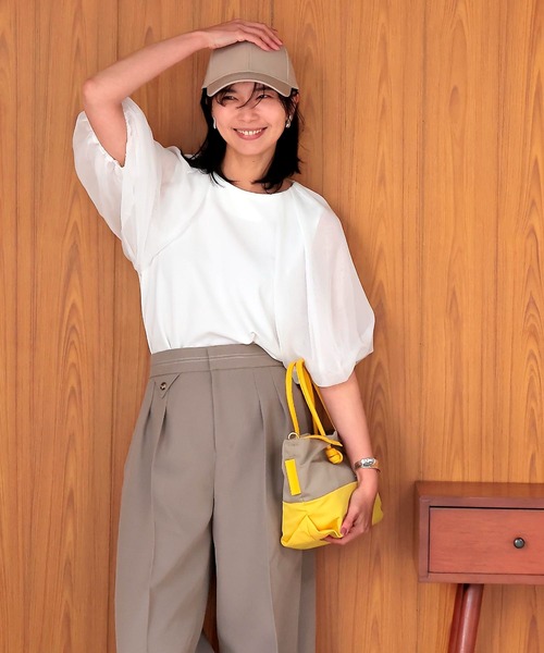 Jines(ジネス)の「ナチュラルカービータックパンツ(その他パンツ・レディース・ベージュ/ネイビー/ブラウン・38)」の8枚目の写真