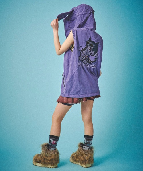GALFY(ガルフィー)の「GALFY-反戦ベスト(パーカー・メンズ・ブラック/パープル・L/XL)」の13枚目の写真