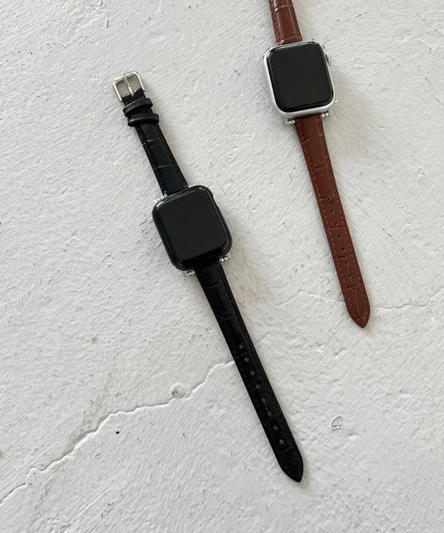 Me%（ミィパーセント）の「AppleWatchカタオシゴウヒバンド 326025（デジタル腕時計・レディース・ブラウン/ブラック・MEDIUM）」の2枚目の写真