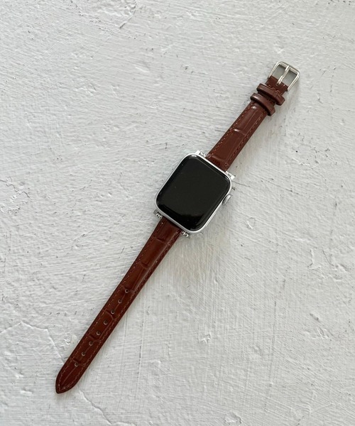 Me%（ミィパーセント）の「AppleWatchカタオシゴウヒバンド 326025（デジタル腕時計・レディース・ブラウン/ブラック・MEDIUM）」の3枚目の写真