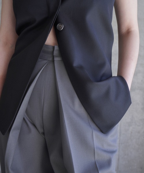 【Low Classic】 WAIST POINT WOOL VEST 2色 セール】WAIST POINT WOOL VEST（ベスト）｜LOW CLASSIC（ロウ