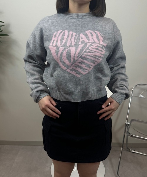 UP START(アップスタート)の「【sevens】KN プリントニット(ニット/セーター・レディース・ブラック系その他/ホワイト系その他/ブラウン系その他/グレー系その他/ピンク系その他2/ピンク系その他/ブラック系その他3/グレー系その他3/ホワイト系その他2/ホワイト系その他3/グレー系その他2・FREE)」の13枚目の写真