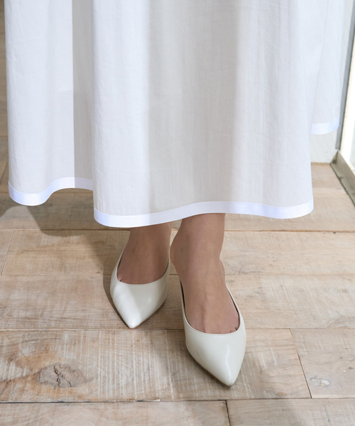 Rouge vif（ルージュヴィフ）の「イージーウエストギャザースカート（スカート・レディース・ホワイト/ライム/ネイビー・36/38）」の13枚目の写真