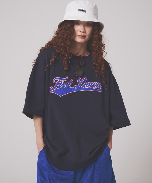 FIRST DOWN（ファーストダウン）の「ショートスリーブ クルーネック スウェット #2（Tシャツ/カットソー・メンズ・グレー/ネイビー・XL/L/M）」の6枚目の写真