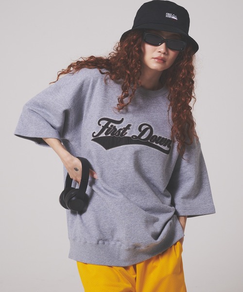 FIRST DOWN（ファーストダウン）の「ショートスリーブ クルーネック スウェット #2（Tシャツ/カットソー・メンズ・グレー/ネイビー・XL/L/M）」の17枚目の写真