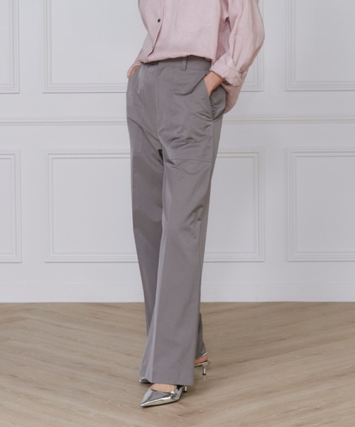 INED(イネド)の「サテンベイカーパンツ(その他パンツ・レディース・ピンク/カーキ・7号/9号)」の1枚目の写真