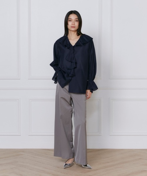 INED(イネド)の「サテンベイカーパンツ(その他パンツ・レディース・ピンク/カーキ・7号/9号)」の8枚目の写真