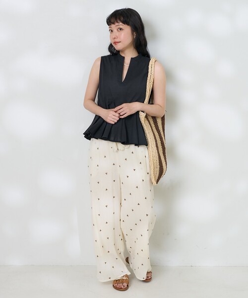 FREAK'S STORE(フリークスストア)の「インド キーネックフレアブラウス/ペプラムブラウス(シャツ/ブラウス・レディース・ブラック/ワイン/ナチュラル・フリ-)」の15枚目の写真