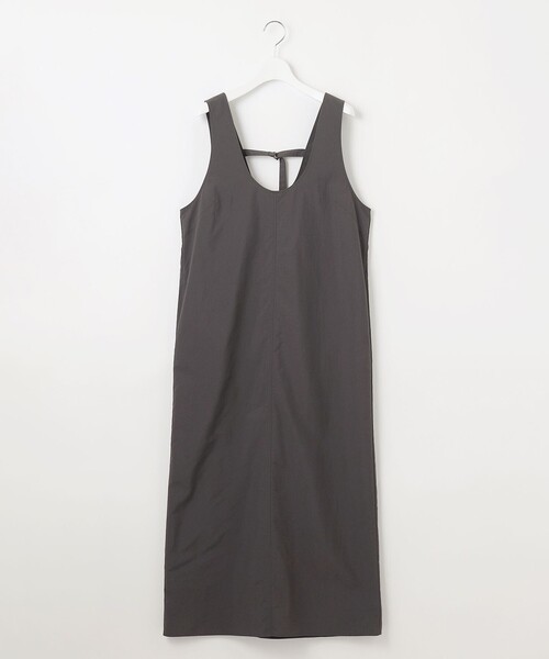 23区 L(ニジュウサンクオオキイサイズ)の「【SLOW/一部店舗限定】UVカット/撥水/接触冷感 ナイロンタスランタフタ ワンピース(ワンピース・レディース・グレー系/ベージュ系・44/46)」の6枚目の写真