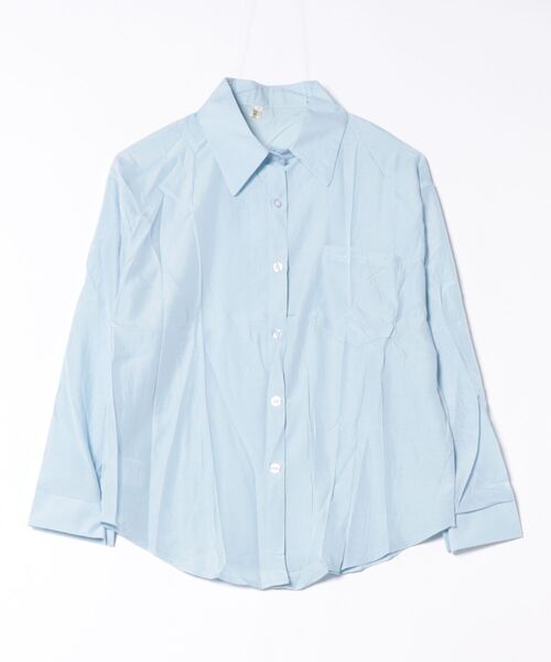 STYLEBLOCK（スタイルブロック）の「シアーシャツ（シャツ/ブラウス・レディース・ホワイト/ピンク/ブラウン/ライトブルー・M/2XL）」の8枚目の写真