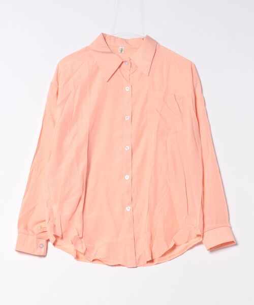 STYLEBLOCK（スタイルブロック）の「シアーシャツ（シャツ/ブラウス・レディース・ホワイト/ピンク/ブラウン/ライトブルー・M/2XL）」の9枚目の写真