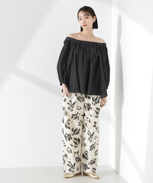 NANO universe（ナノユニバース）の「綿麻COOLMAXイージタックパンツ(セットアップ可)（その他パンツ・レディース・その他1/ベージュ/ブラック・FREE）」の12枚目の写真