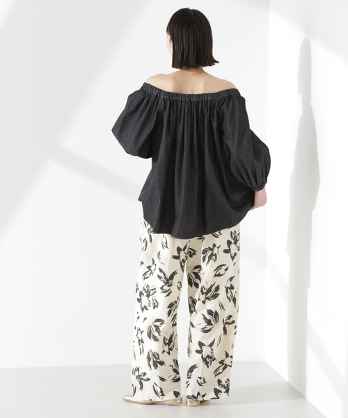 NANO universe（ナノユニバース）の「綿麻COOLMAXイージタックパンツ(セットアップ可)（その他パンツ・レディース・その他1/ベージュ/ブラック・FREE）」の14枚目の写真