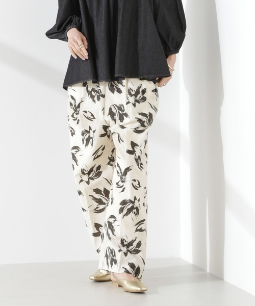 NANO universe（ナノユニバース）の「綿麻COOLMAXイージタックパンツ(セットアップ可)（その他パンツ・レディース・その他1/ベージュ/ブラック・FREE）」の11枚目の写真