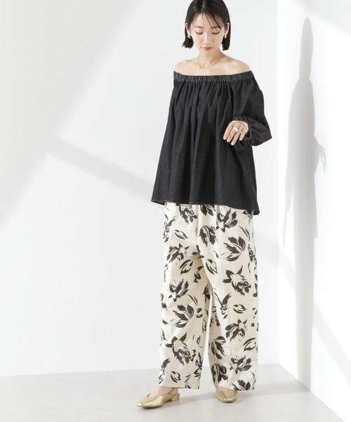 NANO universe（ナノユニバース）の「綿麻COOLMAXイージタックパンツ(セットアップ可)（その他パンツ・レディース・その他1/ベージュ/ブラック・FREE）」の16枚目の写真