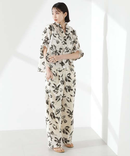 NANO universe（ナノユニバース）の「綿麻COOLMAXイージタックパンツ(セットアップ可)（その他パンツ・レディース・その他1/ベージュ/ブラック・FREE）」の18枚目の写真