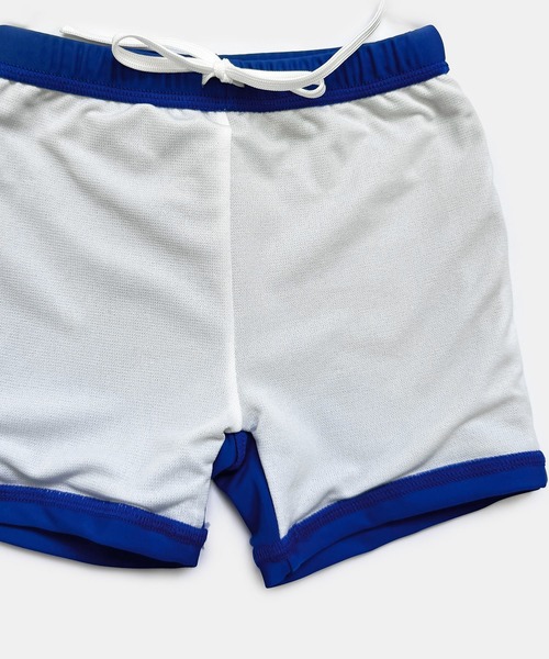 TeddyShop（テディショップ）の「キッズ水着 半袖マルチ配色ラッシュガードトップス+ショートパンツ+キャップ 上下3点セット（水着・キッズ・ブルーグリーン/イエロー系その他・110cm/120cm/150cm/140cm/130cm）」の18枚目の写真