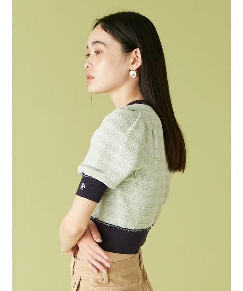 LILY BROWN×MARY QUANT】デイジーモチーフニットカーディガン