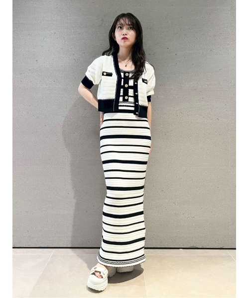 LILY BROWN×MARY QUANT】デイジーモチーフニットカーディガン