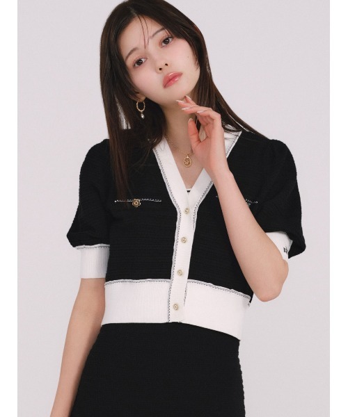 LILY BROWN×MARY QUANT】デイジーモチーフニットカーディガン