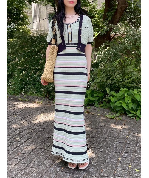 LILY BROWN×MARY QUANT】デイジーモチーフニットカーディガン