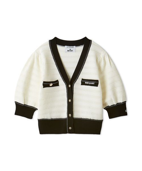 LILY BROWN×MARY QUANT デイジーモチーフニットカーディガン LILY BROWN×MARY QUANT】デイジーモチーフニットカーディガン