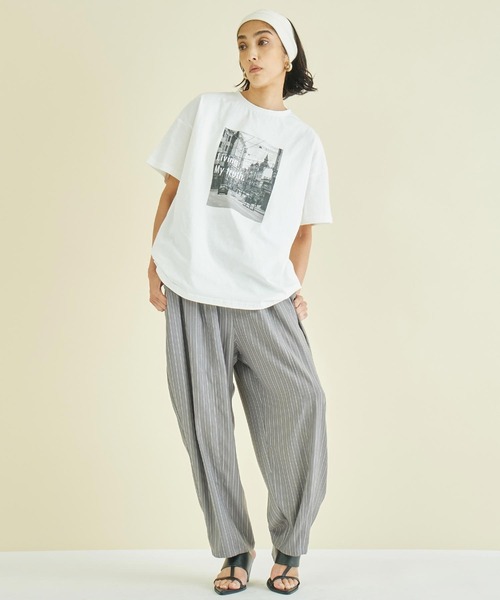 Settimissimo(セッティミッシモ)の「フォトプリント オーバーサイズ Tシャツ(Tシャツ/カットソー・レディース・スミクロ/オフホワイト・FREE)」の21枚目の写真