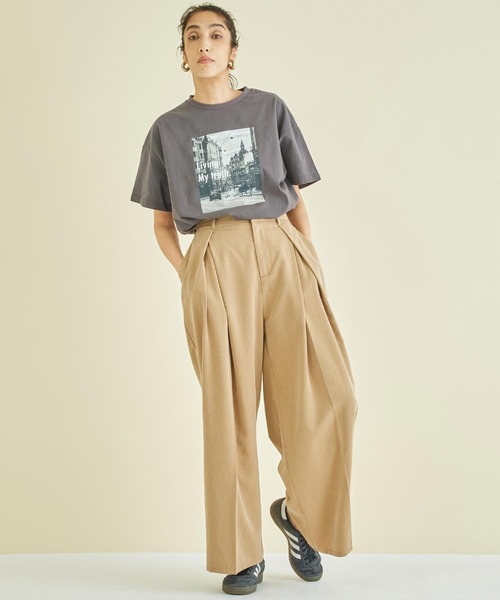 Settimissimo(セッティミッシモ)の「フォトプリント オーバーサイズ Tシャツ(Tシャツ/カットソー・レディース・スミクロ/オフホワイト・FREE)」の15枚目の写真