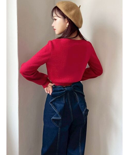 RESEXXY バックリボンデニム RESEXXY リゼクシー バックリボンデニムパンツ 即納 限定価格