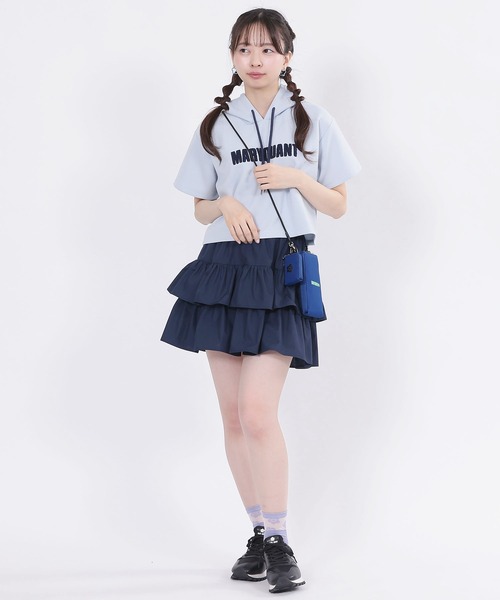 すぐ届く MARY QUANT* ロゴプリントコーデュラ ショルダーパース セール】ロゴプリントコーデュラ ショルダーパース（ウォレット
