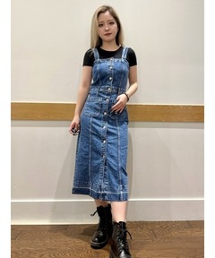 セール】フロントボタンスリットDENIM ワンピース（ワンピース  