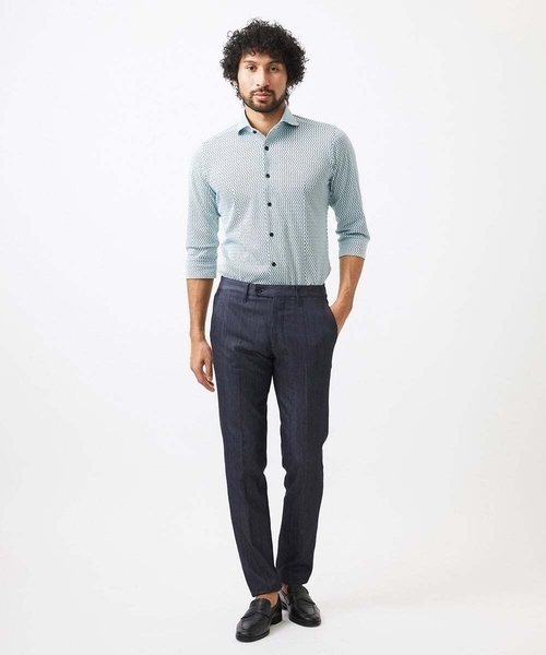 MICHEL KLEIN HOMME (ミッシェルクランオム)の「《日本製》ストレッチラッセル七分袖シャツ(シャツ/ブラウス・メンズ・ライトブルー/ブラック/カーキ・MEDIUM/LARGE/X-LARGE)」の19枚目の写真