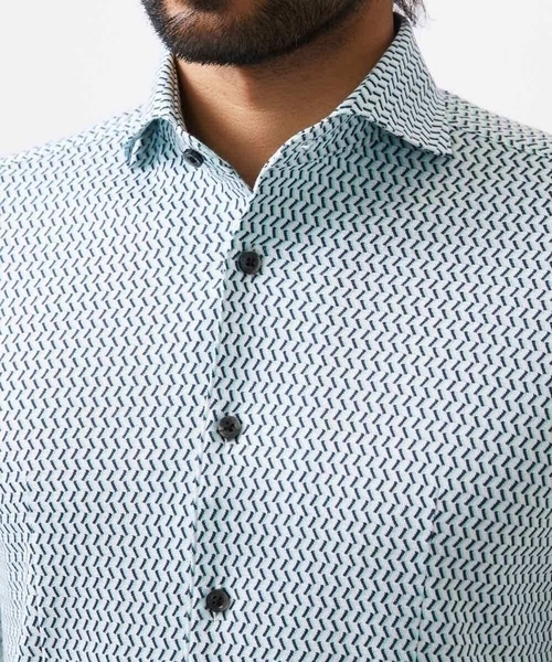 MICHEL KLEIN HOMME (ミッシェルクランオム)の「《日本製》ストレッチラッセル七分袖シャツ(シャツ/ブラウス・メンズ・ライトブルー/ブラック/カーキ・MEDIUM/LARGE/X-LARGE)」の15枚目の写真