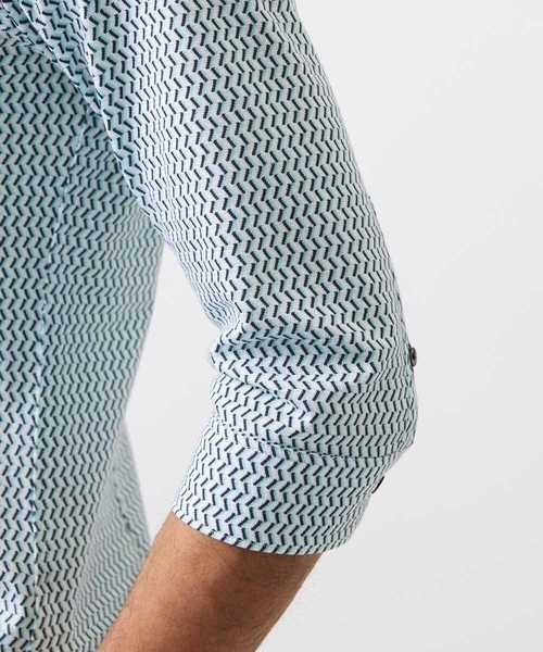 MICHEL KLEIN HOMME (ミッシェルクランオム)の「《日本製》ストレッチラッセル七分袖シャツ(シャツ/ブラウス・メンズ・ライトブルー/ブラック/カーキ・MEDIUM/LARGE/X-LARGE)」の14枚目の写真