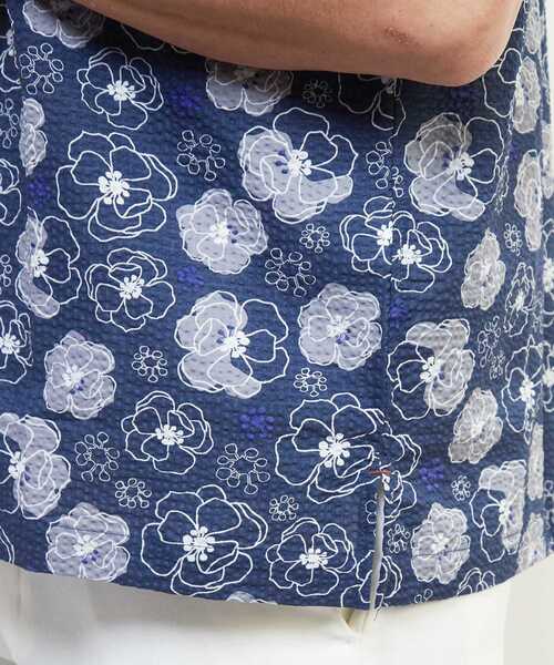 MEN'S MELROSE(メンズメルローズ)の「《限定展開》オキナワシャツ | ワッフルサッカー(シャツ/ブラウス・メンズ・ホワイト/ブラック/ネイビー/ホワイト系その他/ブルー系その他/グレイッシュベージュ・5/7/6/3/4)」の14枚目の写真