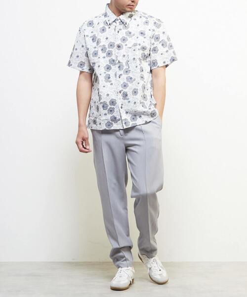 MEN'S MELROSE(メンズメルローズ)の「《限定展開》オキナワシャツ | ワッフルサッカー(シャツ/ブラウス・メンズ・ホワイト/ブラック/ネイビー/ホワイト系その他/ブルー系その他/グレイッシュベージュ・5/7/6/3/4)」の19枚目の写真