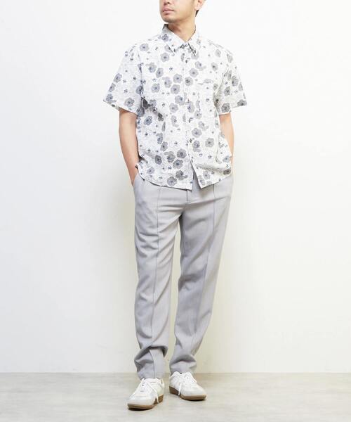 MEN'S MELROSE(メンズメルローズ)の「《限定展開》オキナワシャツ | ワッフルサッカー(シャツ/ブラウス・メンズ・ホワイト/ブラック/ネイビー/ホワイト系その他/ブルー系その他/グレイッシュベージュ・5/7/6/3/4)」の20枚目の写真