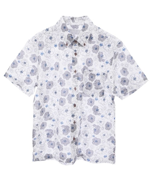 MEN'S MELROSE(メンズメルローズ)の「《限定展開》オキナワシャツ | ワッフルサッカー(シャツ/ブラウス・メンズ・ホワイト/ブラック/ネイビー/ホワイト系その他/ブルー系その他/グレイッシュベージュ・5/7/6/3/4)」の21枚目の写真