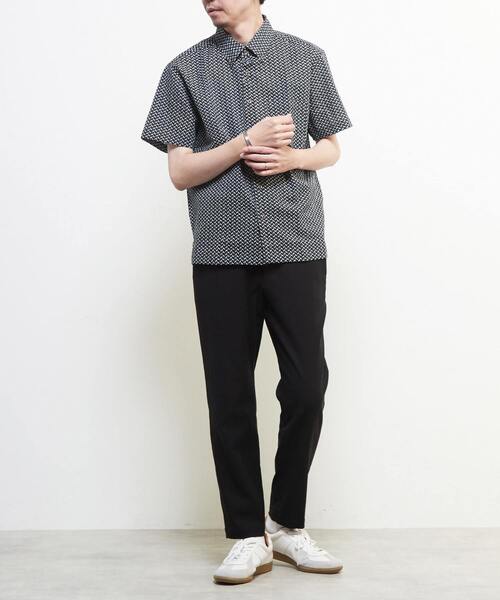 MEN'S MELROSE(メンズメルローズ)の「《限定展開》オキナワシャツ | ワッフルサッカー(シャツ/ブラウス・メンズ・ホワイト/ブラック/ネイビー/ホワイト系その他/ブルー系その他/グレイッシュベージュ・5/7/6/3/4)」の7枚目の写真