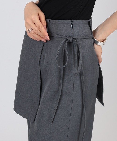 SUWDEE(スーディー)の「docking wrap skirt high waist pants(その他パンツ・レディース・ブラック/グレイッシュベージュ/チャコールグレー/グレー・M/S)」の14枚目の写真