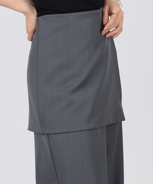 SUWDEE(スーディー)の「docking wrap skirt high waist pants(その他パンツ・レディース・ブラック/グレイッシュベージュ/チャコールグレー/グレー・M/S)」の15枚目の写真