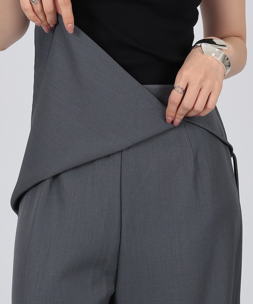 SUWDEE(スーディー)の「docking wrap skirt high waist pants(その他パンツ・レディース・ブラック/グレイッシュベージュ/チャコールグレー/グレー・M/S)」の16枚目の写真