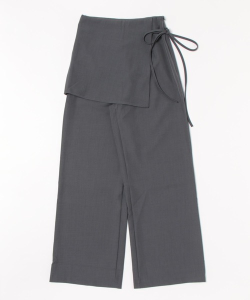 SUWDEE(スーディー)の「docking wrap skirt high waist pants(その他パンツ・レディース・ブラック/グレイッシュベージュ/チャコールグレー/グレー・M/S)」の18枚目の写真