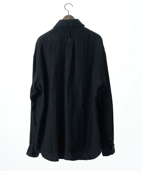 EGO TRIPPING（エゴトリッピング）の「ms6118- Brushlinen リネンシャツ（シャツ/ブラウス・メンズ・オリーブ系/ブラック・46/48）」の12枚目の写真