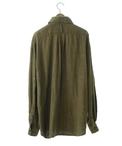 EGO TRIPPING（エゴトリッピング）の「ms6118- Brushlinen リネンシャツ（シャツ/ブラウス・メンズ・オリーブ系/ブラック・46/48）」の18枚目の写真