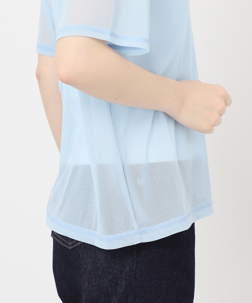 B.C STOCK（ベーセーストック）の「《2点セット》ウォッシャブル / NYチュールオーバーTシャツ（Tシャツ/カットソー・レディース・ライトグレー/スカイブルー/チョコ・FREE）」の19枚目の写真