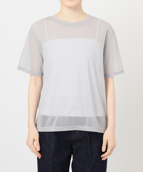 B.C STOCK（ベーセーストック）の「《2点セット》ウォッシャブル / NYチュールオーバーTシャツ（Tシャツ/カットソー・レディース・ライトグレー/スカイブルー/チョコ・FREE）」の15枚目の写真